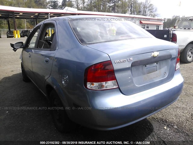 KL1TD56656B593871 - 2006 CHEVROLET AVEO LS Light Blue photo 3