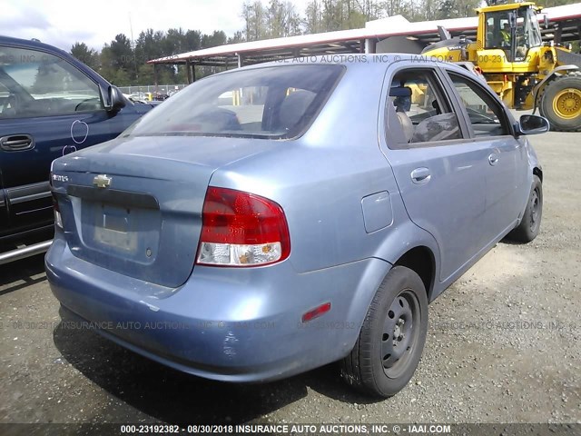 KL1TD56656B593871 - 2006 CHEVROLET AVEO LS Light Blue photo 4