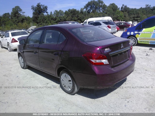 ML32F3FJ4JHF09719 - 2018 MITSUBISHI MIRAGE G4 ES Бордовый фото 3