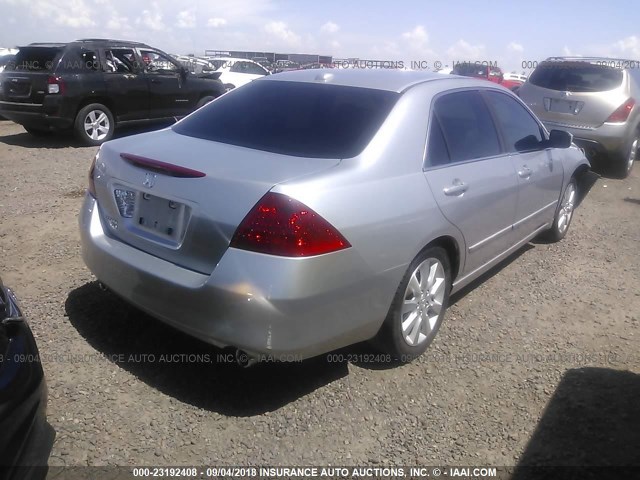 1HGCM668X6A008242 - 2006 HONDA ACCORD EX SILVER photo 4