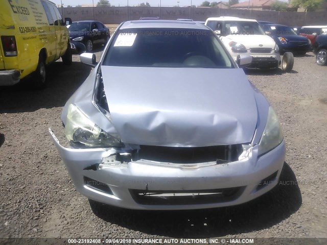 1HGCM668X6A008242 - 2006 HONDA ACCORD EX SILVER photo 6