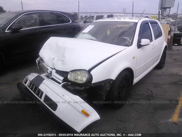 WVWGC31J9XW605222 - 1999 VOLKSWAGEN GOLF GLS WHITE photo 2