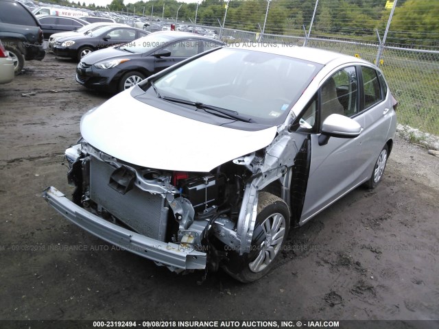 JHMGK5H5XGX015823 - 2016 HONDA FIT LX GRAY photo 2