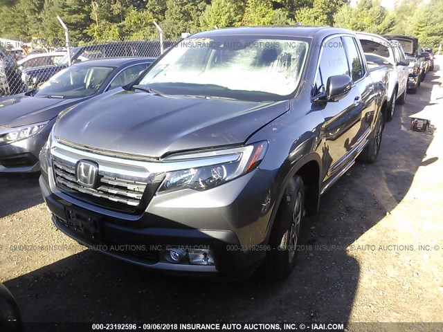 5FPYK3F76HB025752 - 2017 HONDA RIDGELINE RTL GRAY photo 2