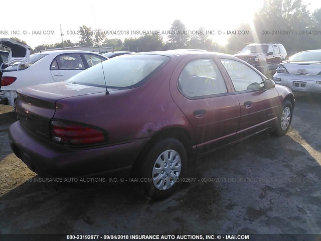 1P3EJ46C7WN240606 - 1998 PLYMOUTH BREEZE EXPRESSO MAROON photo 4