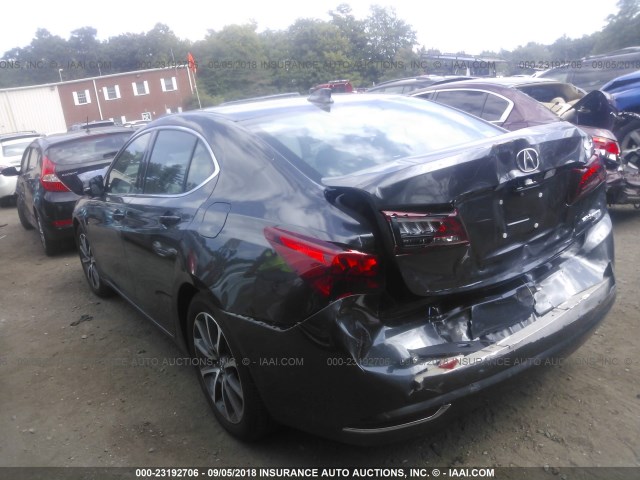 19UUB3F57FA007483 - 2015 ACURA TLX TECH GRAY photo 3