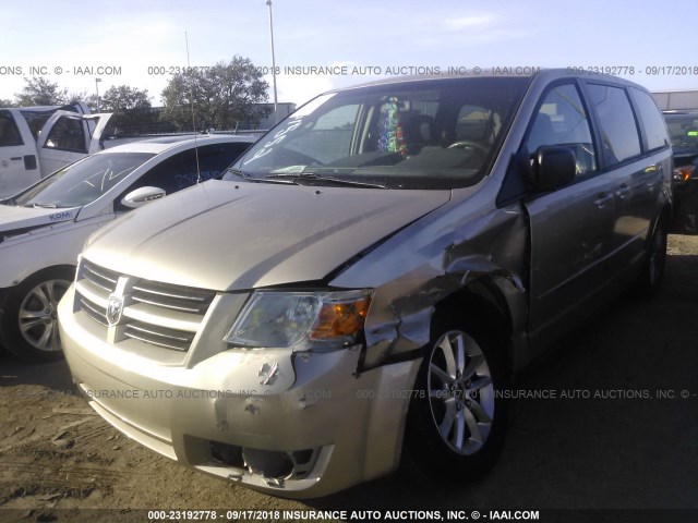 1D8HN44E59B501552 - 2009 DODGE GRAND CARAVAN SE GRAY photo 2