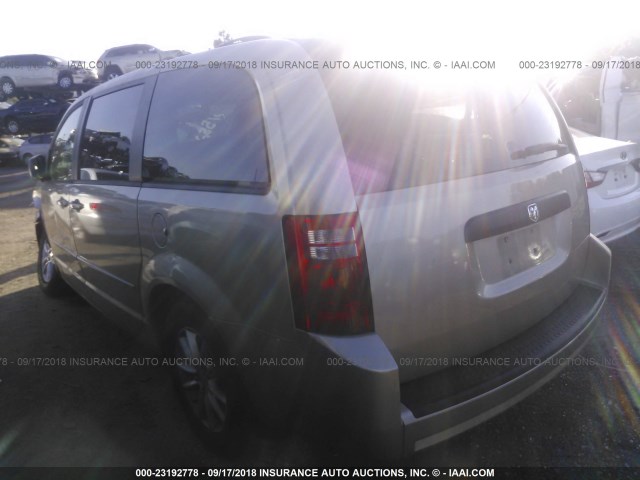 1D8HN44E59B501552 - 2009 DODGE GRAND CARAVAN SE GRAY photo 3