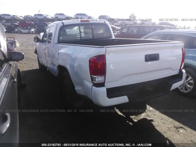 5TFRX5GN5HX082599 - 2017 TOYOTA TACOMA ACCESS CAB/SR/SR5 WHITE photo 3