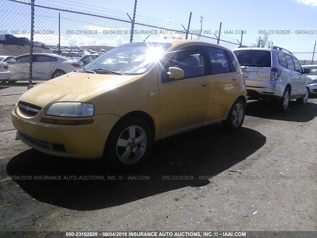 KL1TD66618B246661 - 2008 CHEVROLET AVEO LS YELLOW photo 2