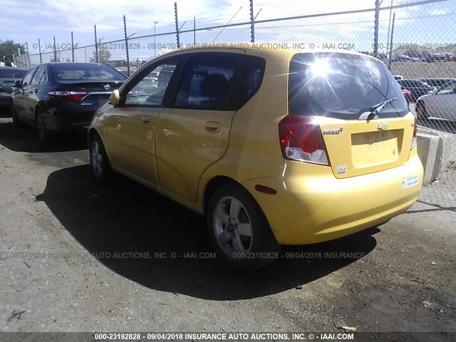 KL1TD66618B246661 - 2008 CHEVROLET AVEO LS YELLOW photo 3