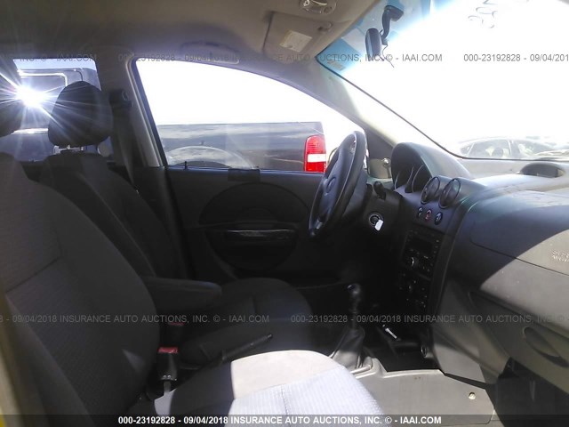 KL1TD66618B246661 - 2008 CHEVROLET AVEO LS YELLOW photo 5