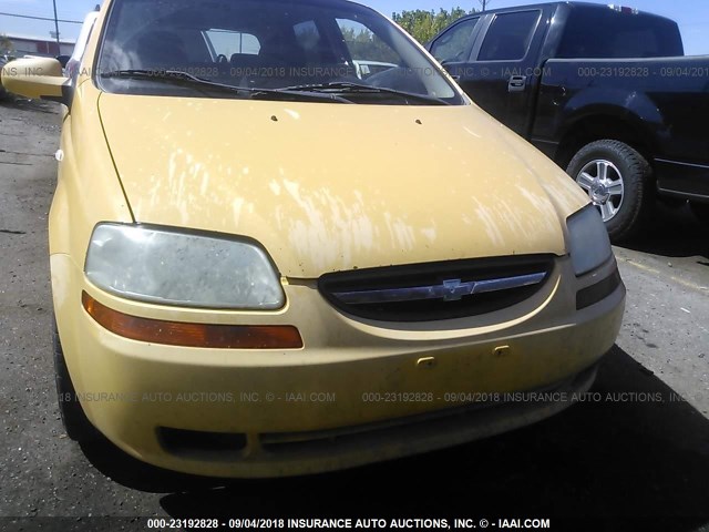 KL1TD66618B246661 - 2008 CHEVROLET AVEO LS YELLOW photo 6