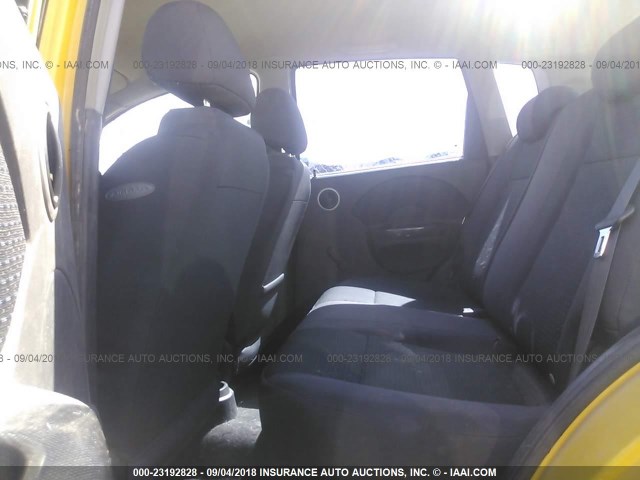 KL1TD66618B246661 - 2008 CHEVROLET AVEO LS YELLOW photo 8