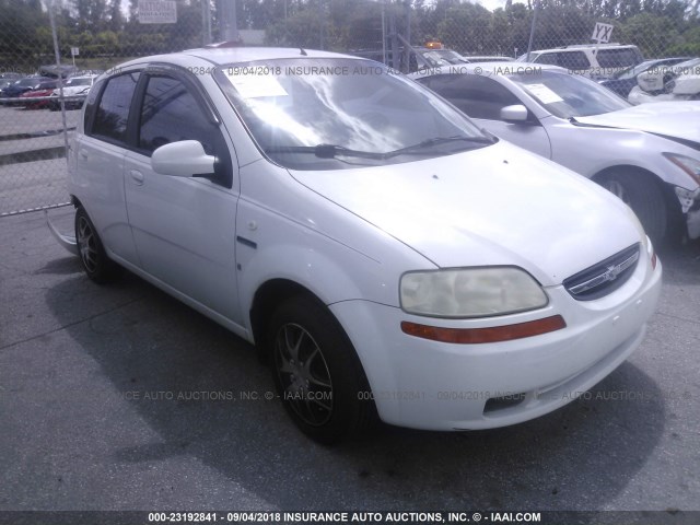 KL1TD66667B755031 - 2007 CHEVROLET AVEO LS WHITE photo 1