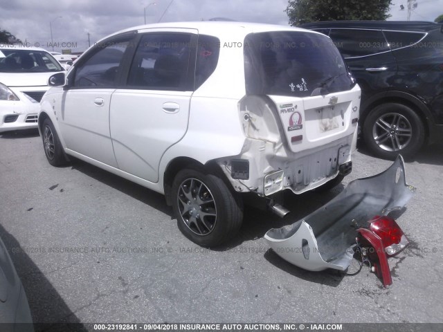 KL1TD66667B755031 - 2007 CHEVROLET AVEO LS WHITE photo 3