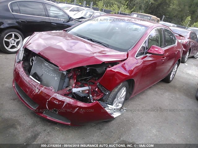 1G4PP5SK1G4130096 - 2016 BUICK VERANO RED photo 2