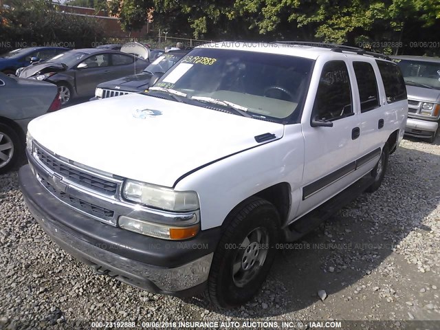 1GNEC16Z42J111387 - 2002 CHEVROLET SUBURBAN C1500 WHITE photo 2