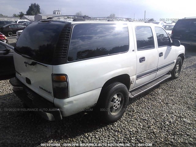 1GNEC16Z42J111387 - 2002 CHEVROLET SUBURBAN C1500 WHITE photo 4