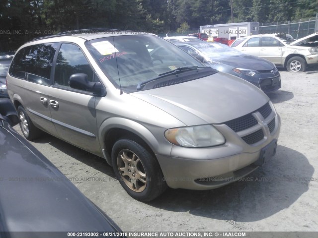 2B8GP74L72R786617 - 2002 DODGE GRAND CARAVAN EX Champagne photo 1