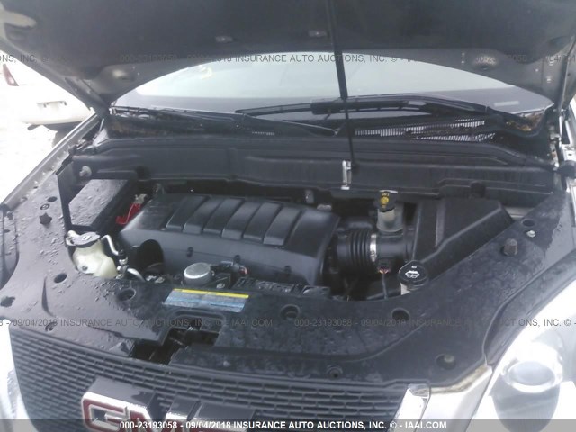 1GKLVMED0AJ230929 - 2010 GMC ACADIA SLT-1 Srebrny zdjęcie 10