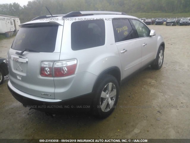 1GKLVMED0AJ230929 - 2010 GMC ACADIA SLT-1 Srebrny zdjęcie 4