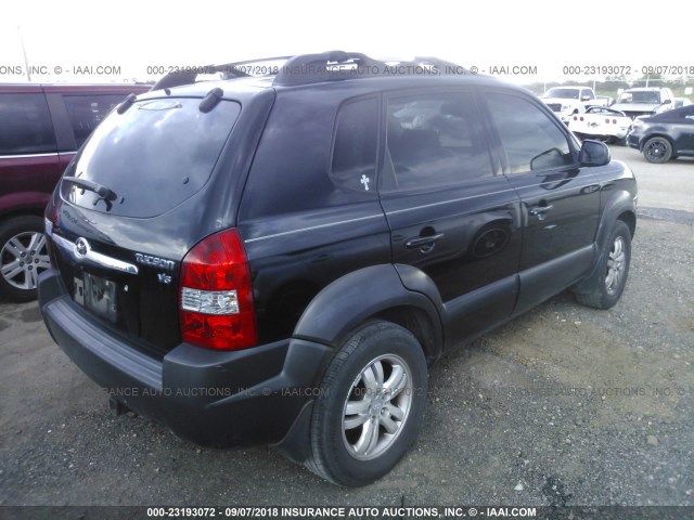 KM8JN12DX6U378416 - 2006 HYUNDAI TUCSON GLS/LIMITED BLACK photo 4