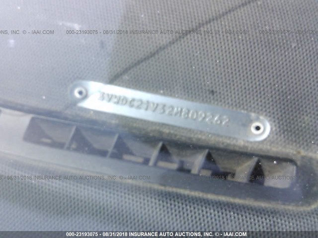 3VWDC21V32M809262 - 2002 VOLKSWAGEN CABRIO GLX 银色 照片 9