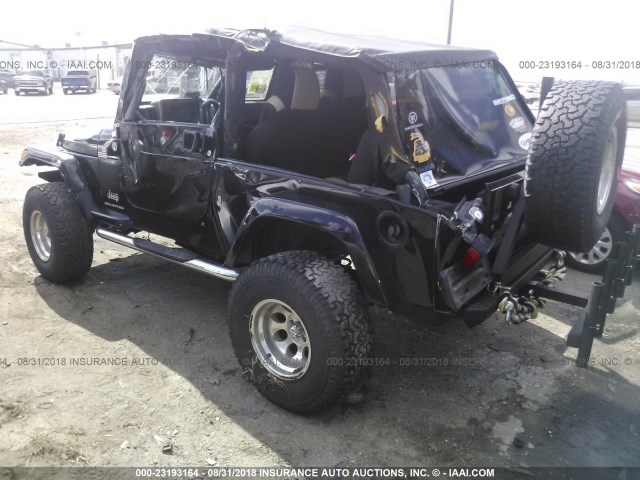 1J4FA44S76P701302 - 2006 JEEP WRANGLER / TJ UNLIMITED BLACK photo 3