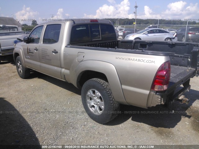 5TEMU52N28Z531935 - 2008 TOYOTA TACOMA DOUBLE CAB LONG BED TAN photo 3