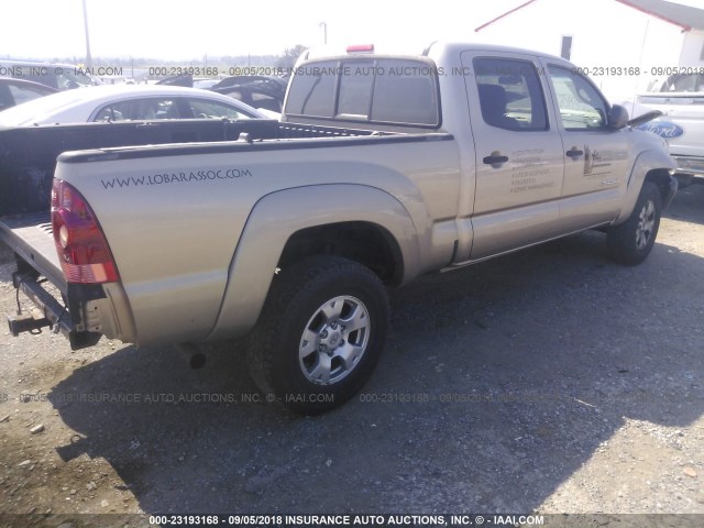 5TEMU52N28Z531935 - 2008 TOYOTA TACOMA DOUBLE CAB LONG BED TAN photo 4