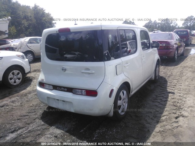 JN8AZ2KR8BT206724 - 2011 NISSAN CUBE S/SL/KROM WHITE photo 4