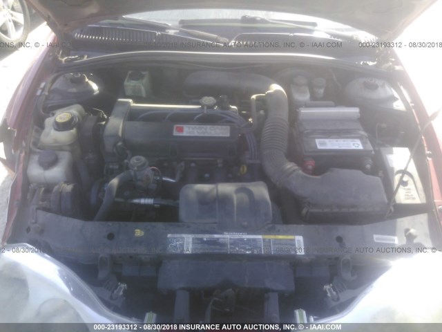1G8ZR12722Z184492 - 2002 SATURN SC2 RED photo 10