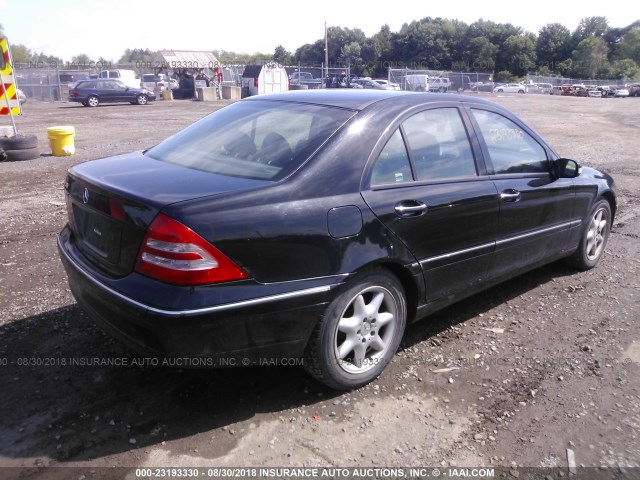 WDBRF61J24E016983 - 2004 MERCEDES-BENZ C 240 BLACK photo 4