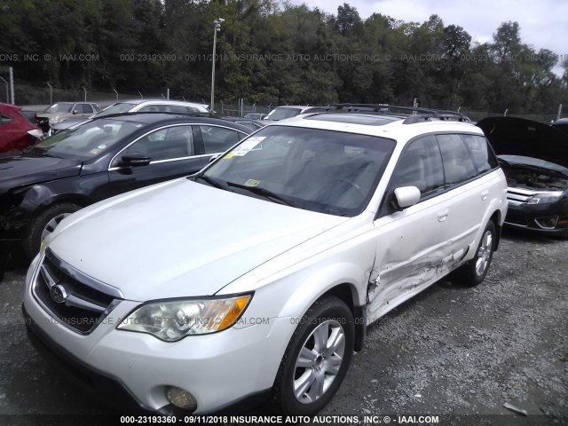 4S4BP62C387321690 - 2008 SUBARU OUTBACK 2.5I LIMITED WHITE photo 6