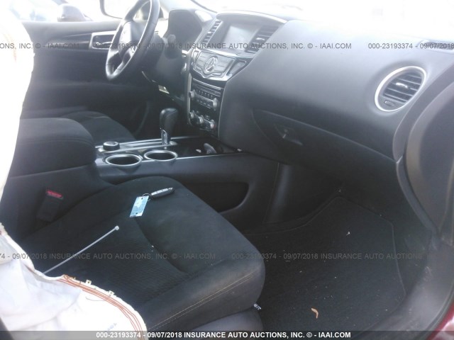 5N1AR2MM0EC686285 - 2014 NISSAN PATHFINDER S/SV/SL/PLATINUM RED photo 5