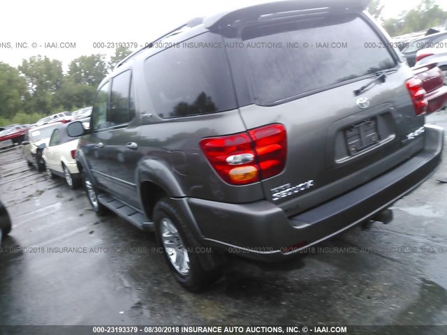 5TDBT48A73S138317 - 2003 TOYOTA SEQUOIA LIMITED GRAY photo 3