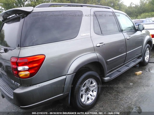 5TDBT48A73S138317 - 2003 TOYOTA SEQUOIA LIMITED GRAY photo 4