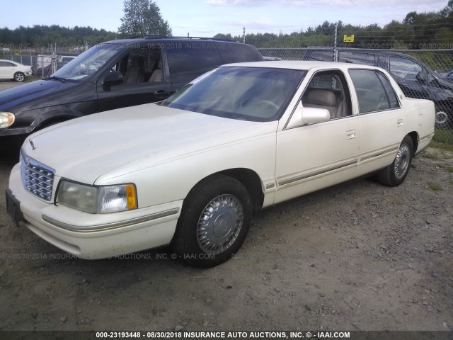 1G6KE52Y1VU224553 - 1997 CADILLAC DEVILLE DELEGANCE WHITE photo 2