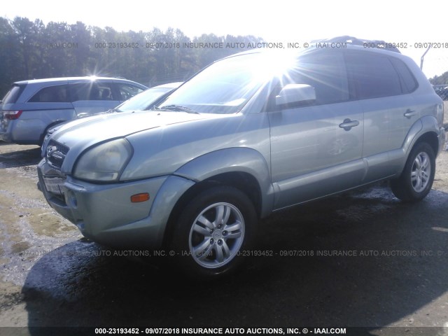 KM8JN12D36U453439 - 2006 HYUNDAI TUCSON GLS/LIMITED Light Blue photo 2