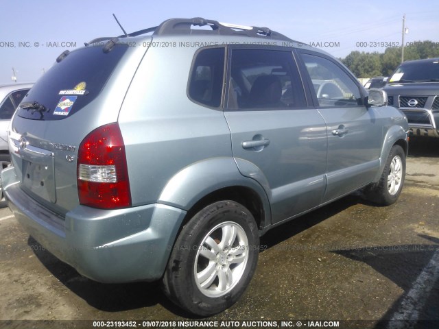 KM8JN12D36U453439 - 2006 HYUNDAI TUCSON GLS/LIMITED Light Blue photo 4