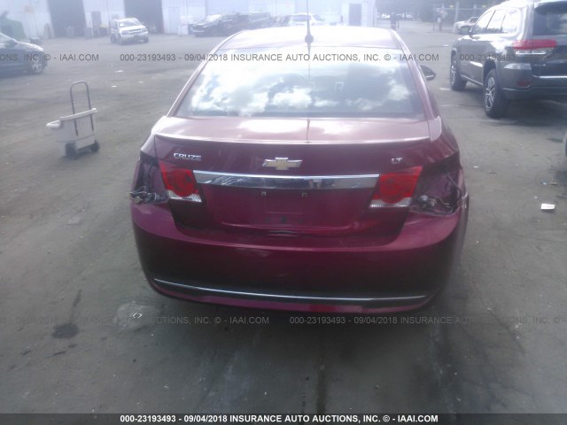 1G1PF5SC1C7407783 - 2012 CHEVROLET CRUZE LT RED photo 6