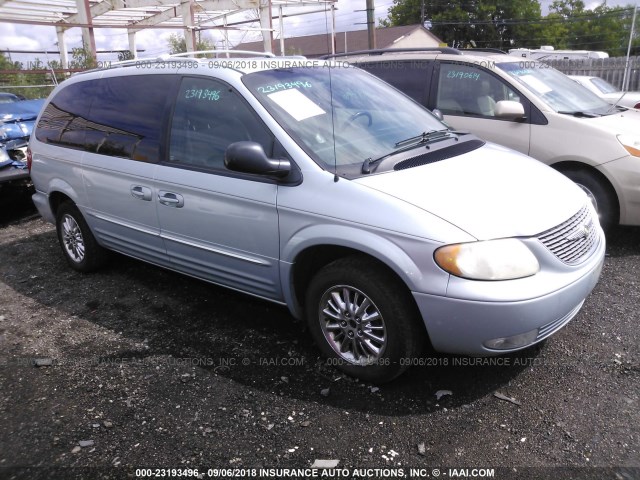 2C8GP64L42R518752 - 2002 CHRYSLER TOWN & COUNTRY LIMITED BLUE photo 1