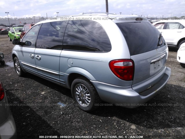 2C8GP64L42R518752 - 2002 CHRYSLER TOWN & COUNTRY LIMITED BLUE photo 3