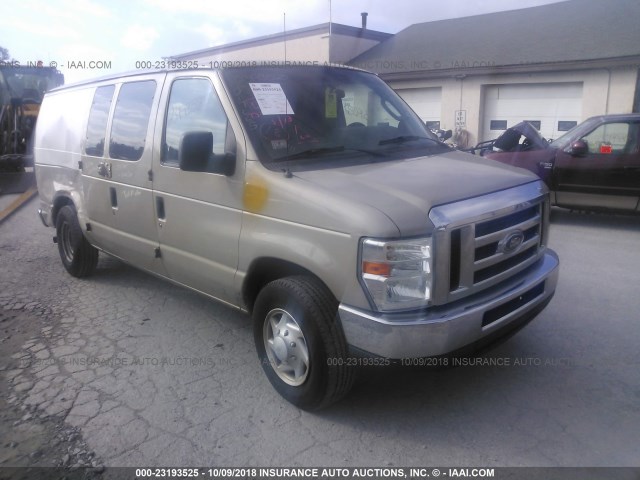 1FTSE34L49DA41723 - 2009 FORD ECONOLINE E350 SUPER DUTY VAN TAN photo 1