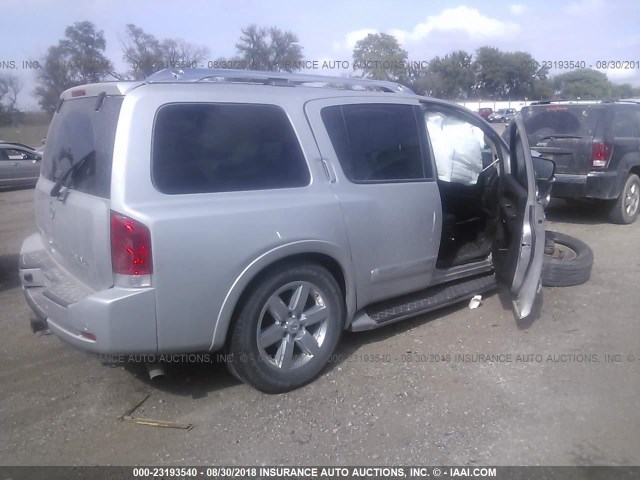 5N1BA0NE1EN608092 - 2014 NISSAN ARMADA PLATINUM SILVER photo 4