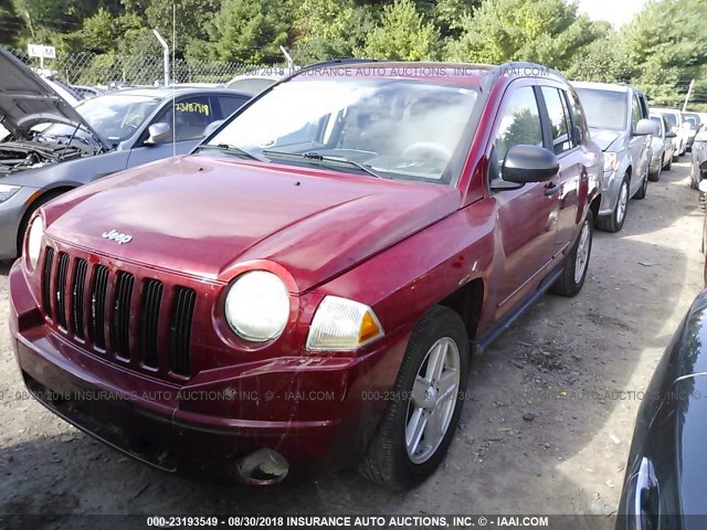 1J8FF47W08D766253 - 2008 JEEP COMPASS SPORT RED photo 2