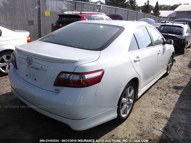 4T1BE46K48U735106 - 2008 TOYOTA CAMRY CE/LE/XLE/SE WHITE photo 4