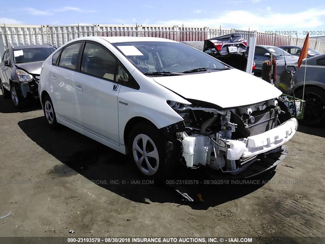 JTDKN3DU4C1547473 - 2012 TOYOTA PRIUS WHITE photo 1