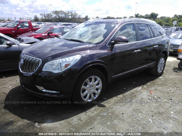 5GAKRCKD7FJ122181 - 2015 BUICK ENCLAVE BROWN photo 2